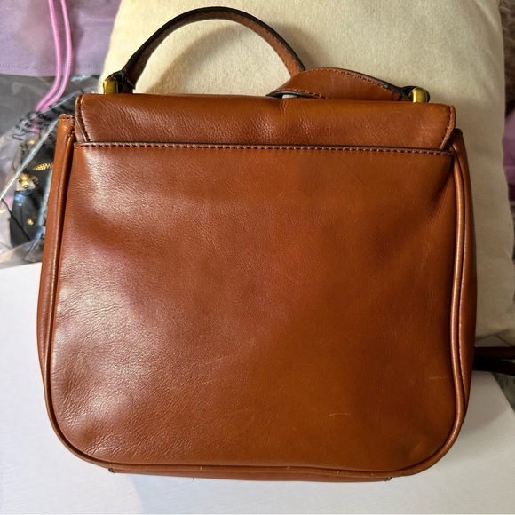 FOSSIL BROWN GENUINE LEATHER
FLAP X-BODY MESSENGER/SHOULDER/HANDBAG PURSE - Picture 5 of 13